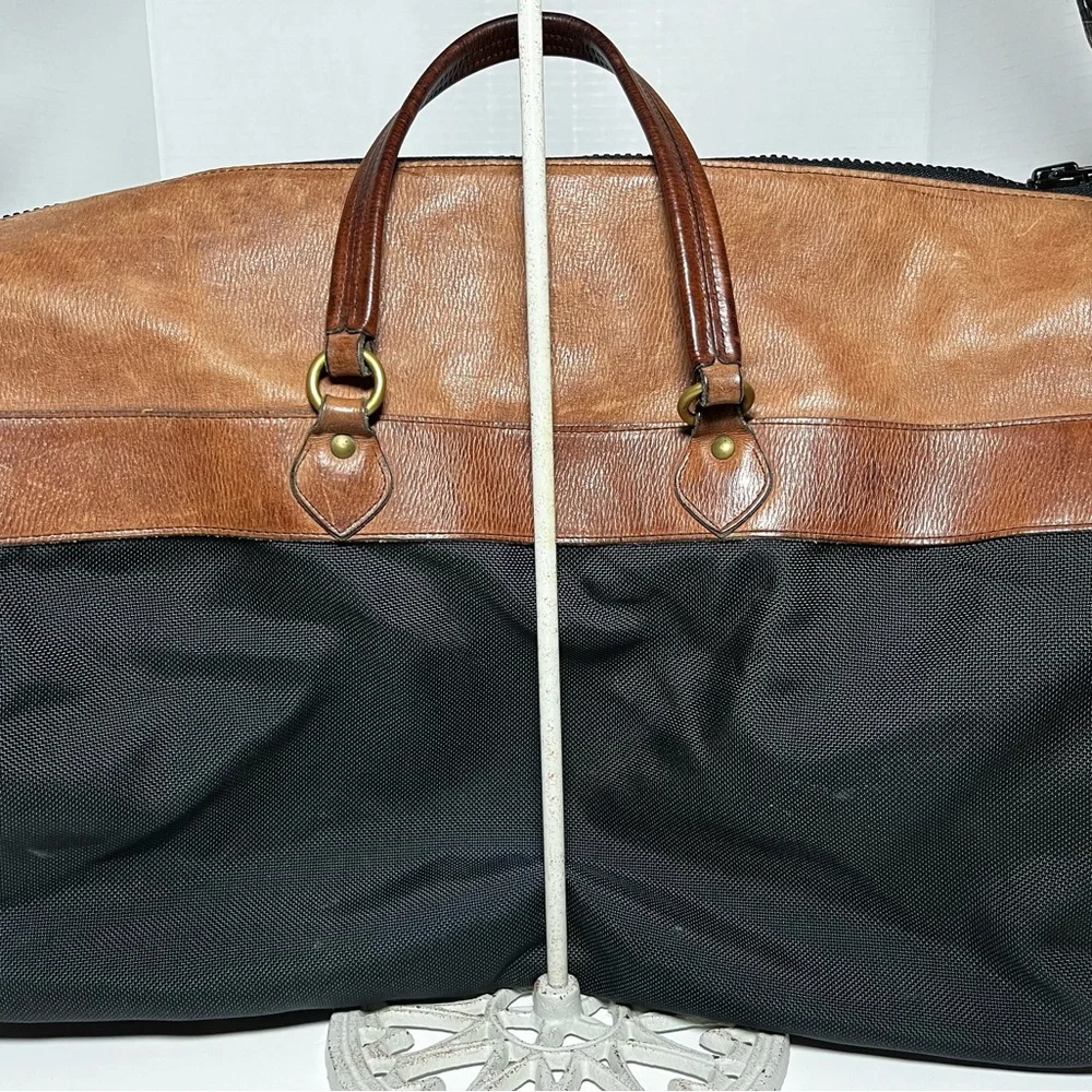GLASER DESIGNS SAN FRANCISCO LEATHER and NYLON STADIUM Bag